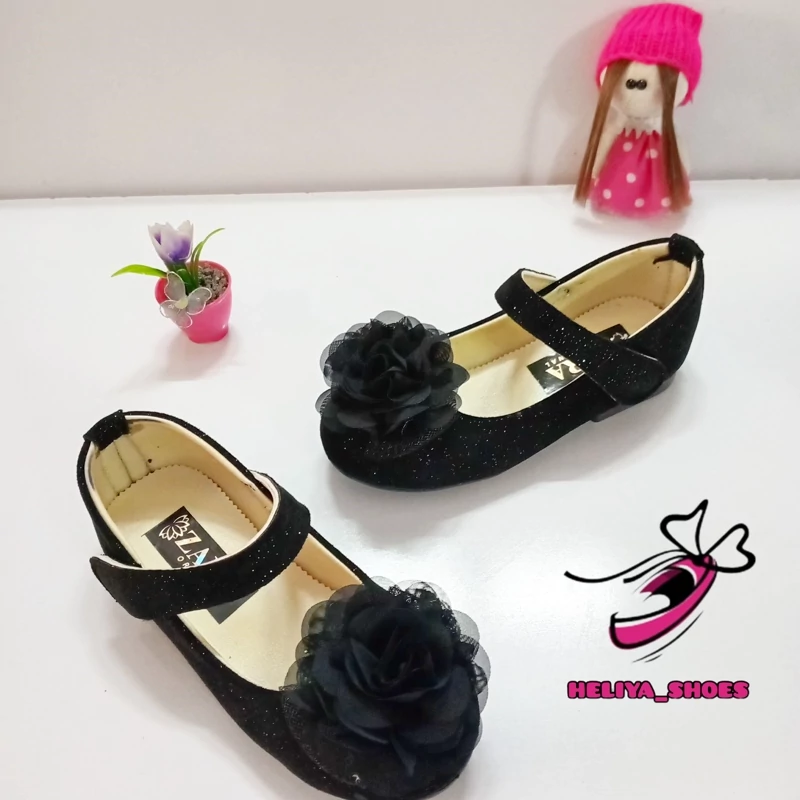 کفش عروسکی مجلسی عید بچگانه مشکی 25 تا 30